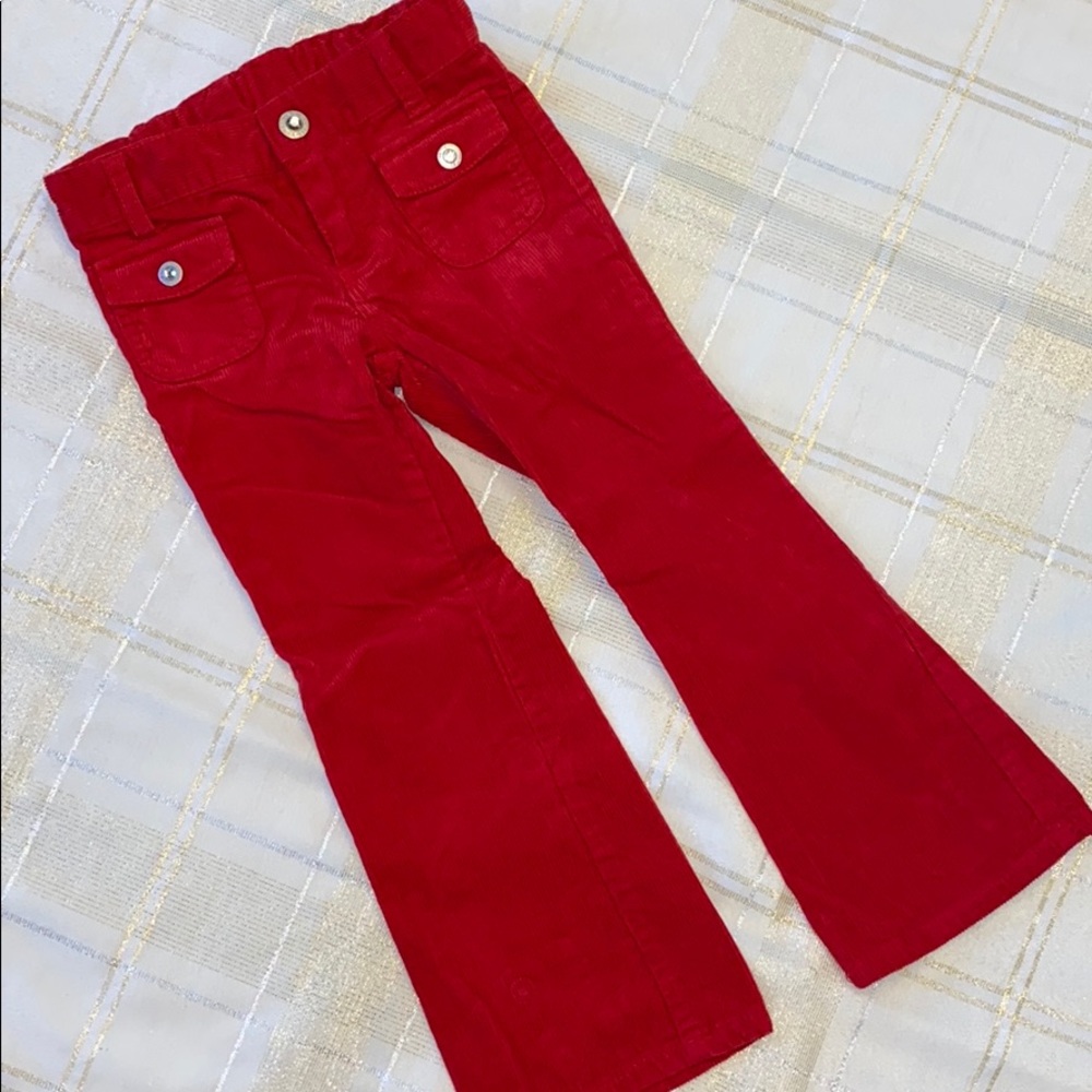 Gymboree girls size 4 red bootcut cords. EUC
